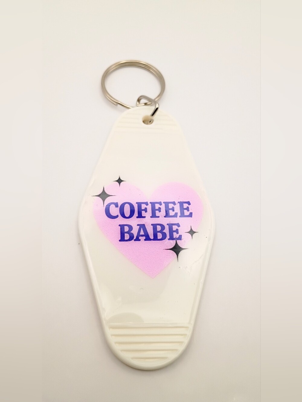 Coffee Babe Plastic Resin Keychain Charm